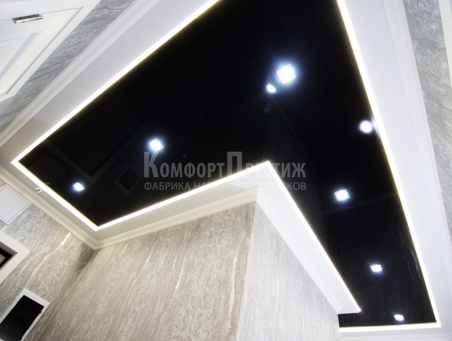 Натяжные потолки с подсветкой: виды, варианты подсветки и дизайна